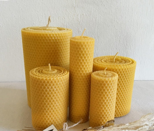 Big Beeswax Candle Set - Set of 5