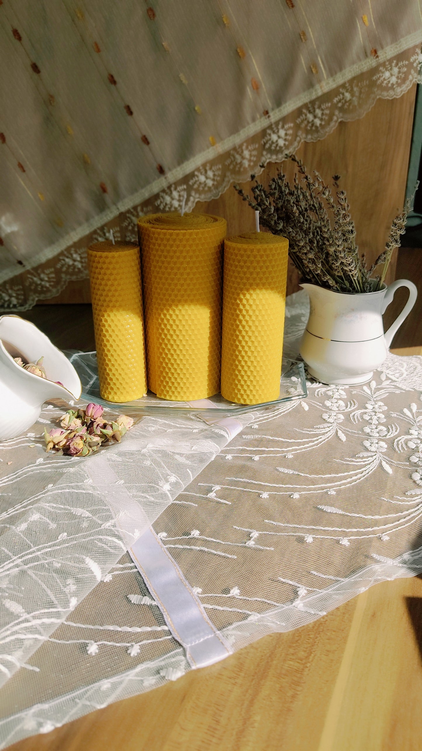 Big Decor Honeycomb Candle Set - Set of 3 - FREE Shipping !!!