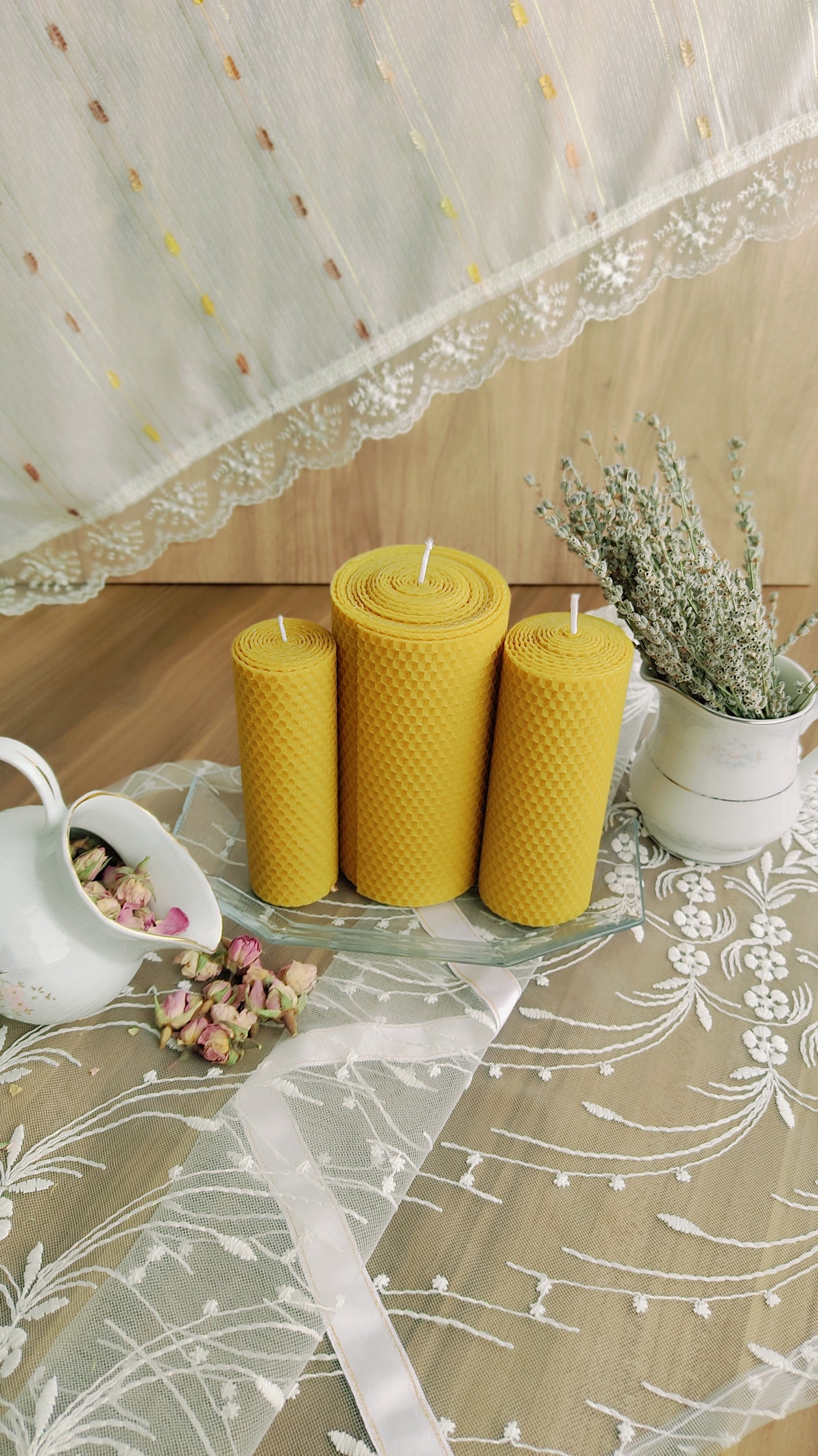 Big Decor Honeycomb Candle Set - Set of 3 - FREE Shipping !!!