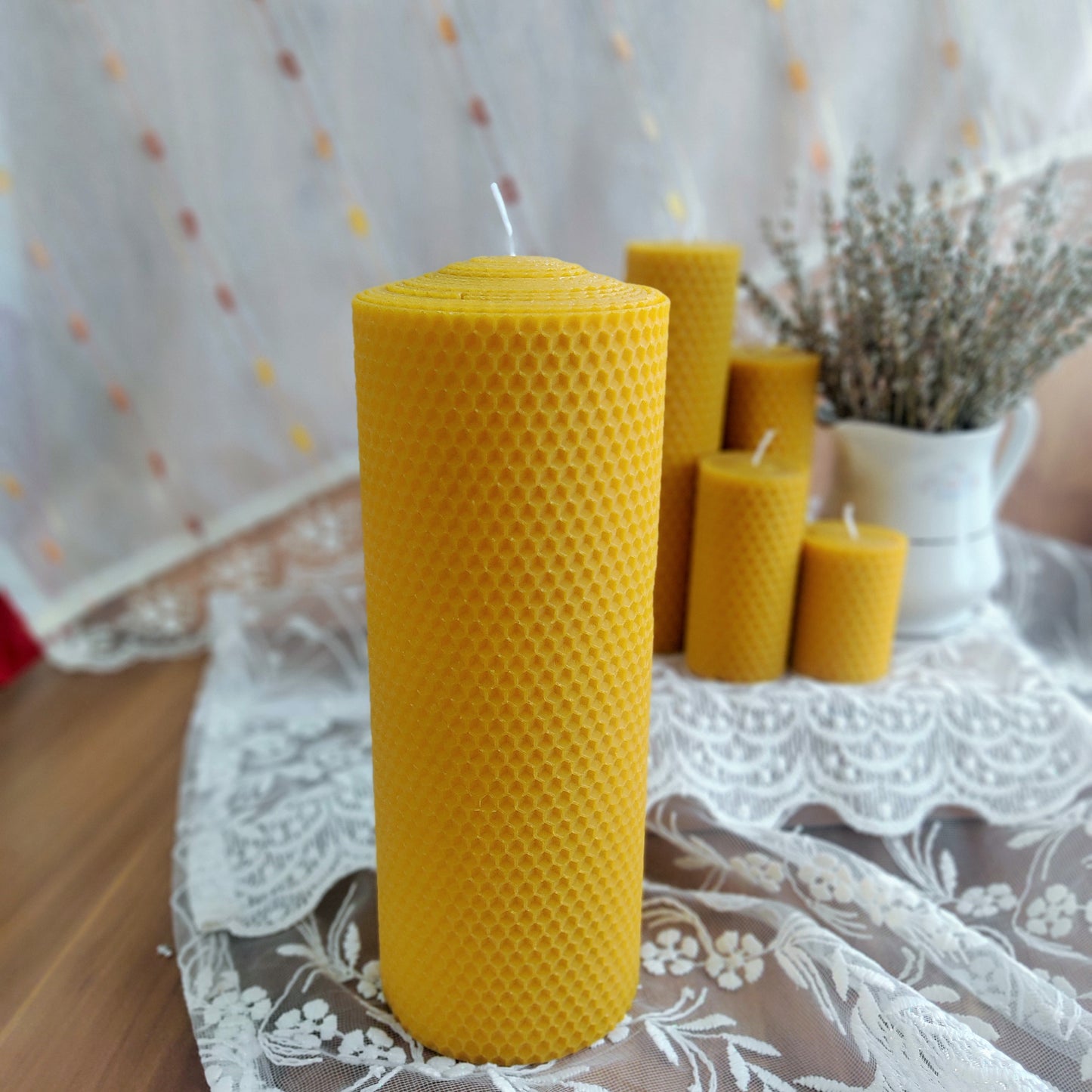 GIANT Honeycomb Candle, %100 Pure Honey wax candle
