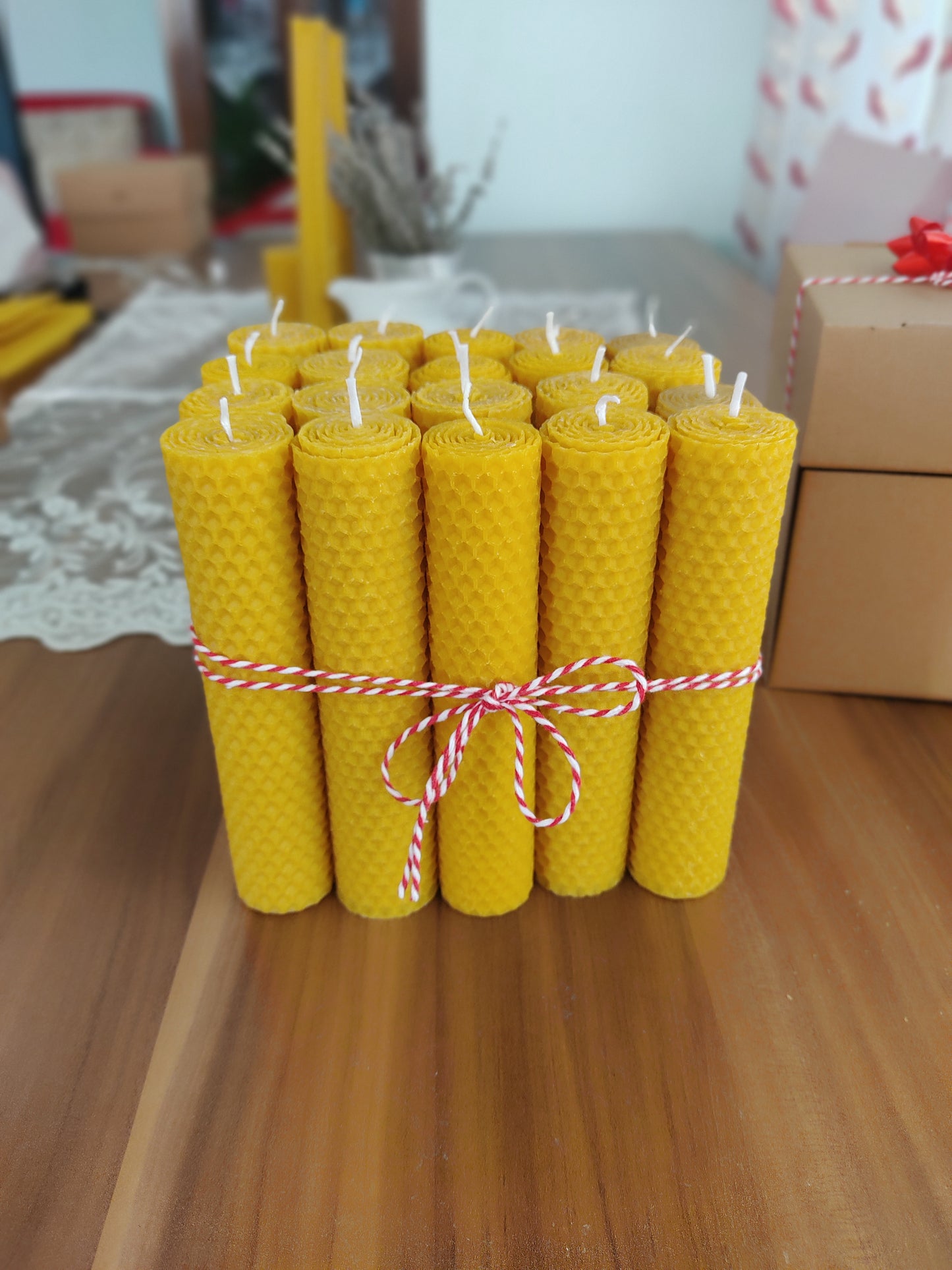 20 pcs 6" Honeycomb candles, %100 pure candles