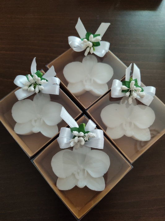 Orchid Special Days Favors, Scented soy candles, Wedding favors for guests