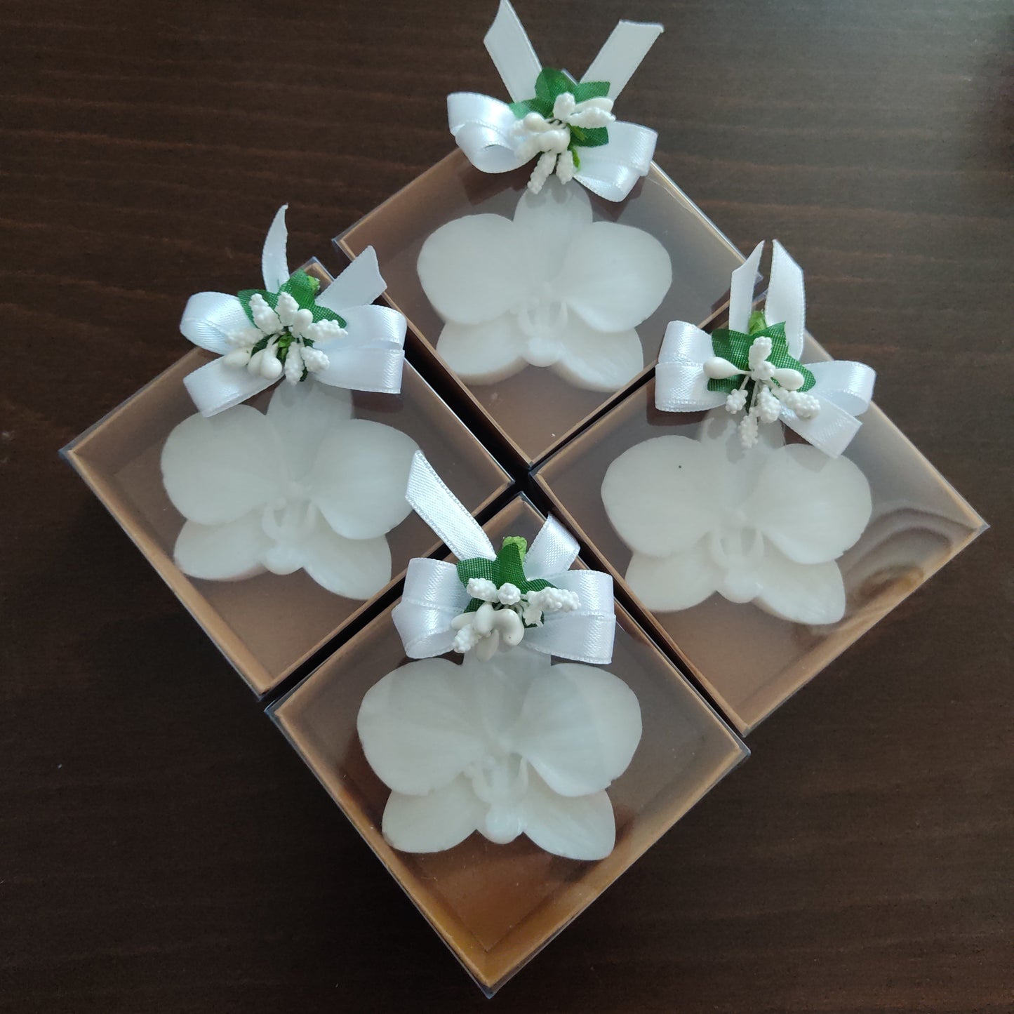 Orchid Special Days Favors, Scented soy candles, Wedding favors for guests