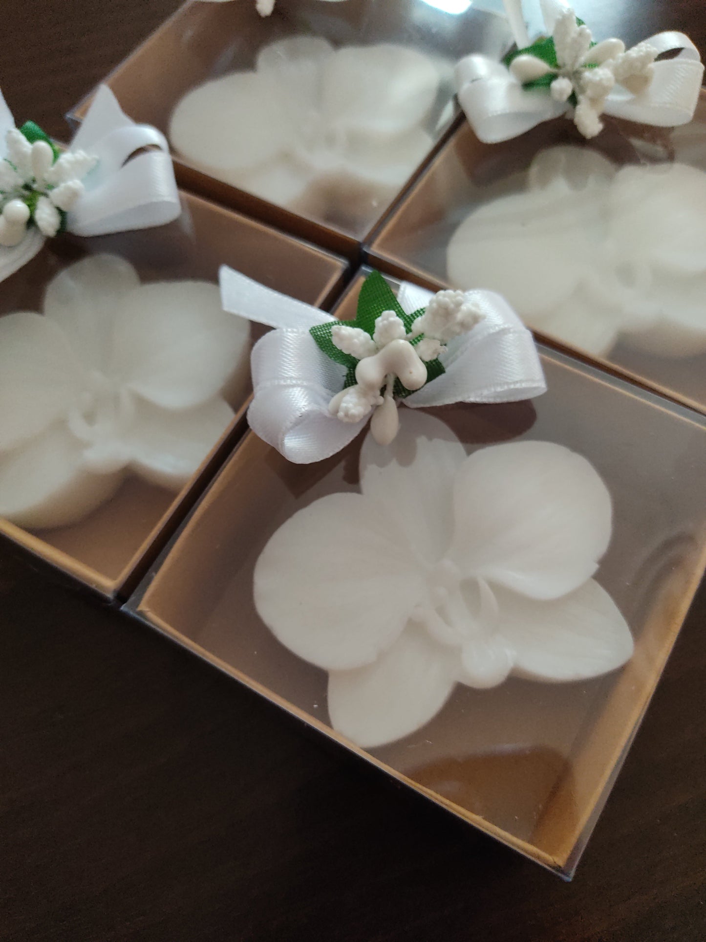 Orchid Special Days Favors, Scented soy candles, Wedding favors for guests